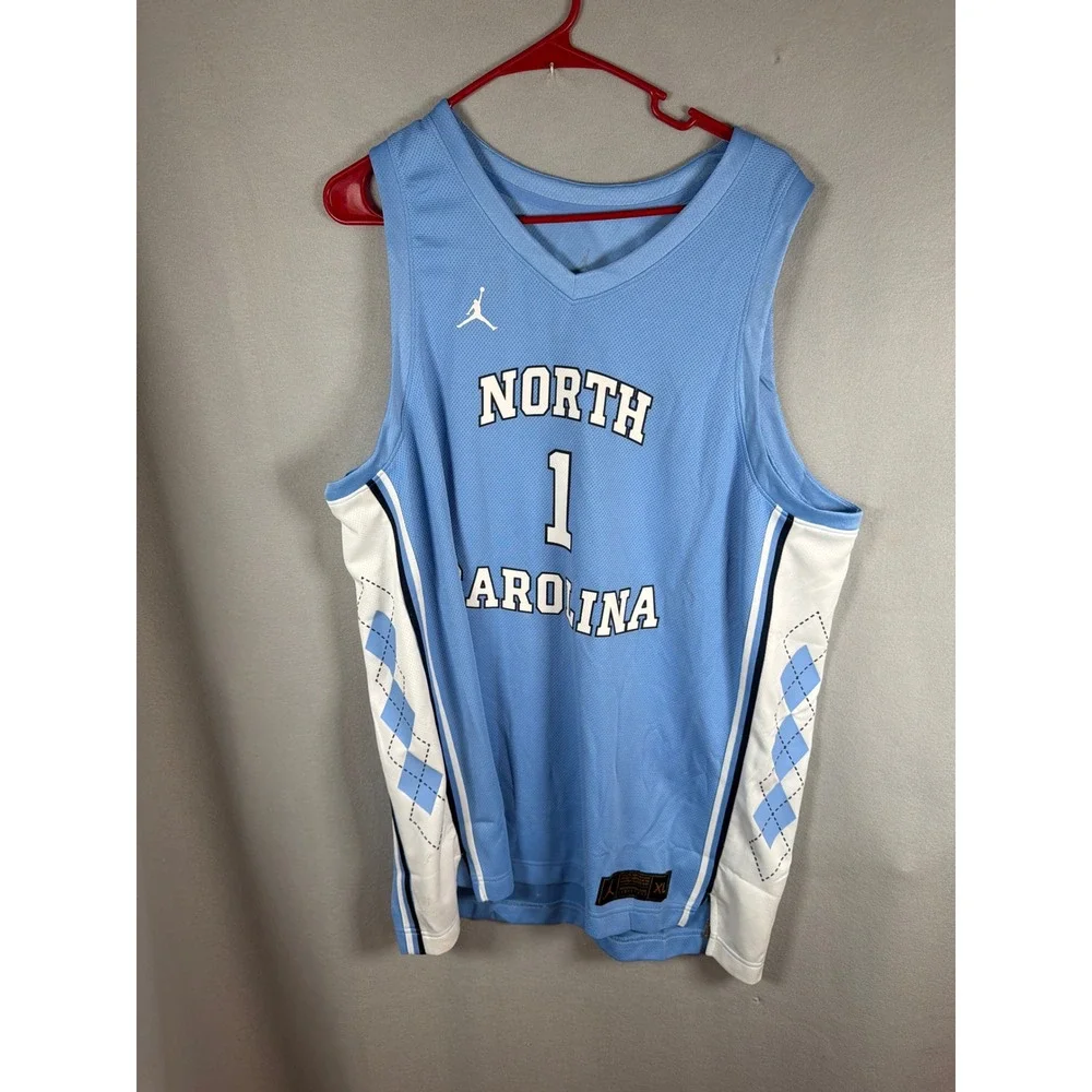 Jordan Jersey Mens XL Blue North Carolina Argyle Basketball Summer Festival Vaca